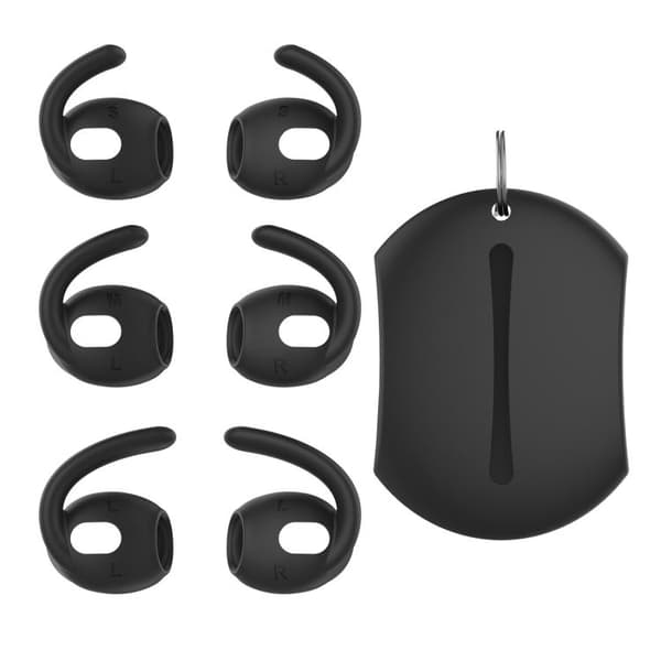 Silikonkuddar till AirPods 3 S+M+L - Svart