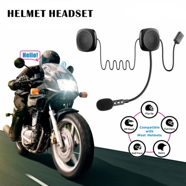 Motorcykel Bluetooth Intercom Headset med mikrofon 4bf0 | Fyndiq