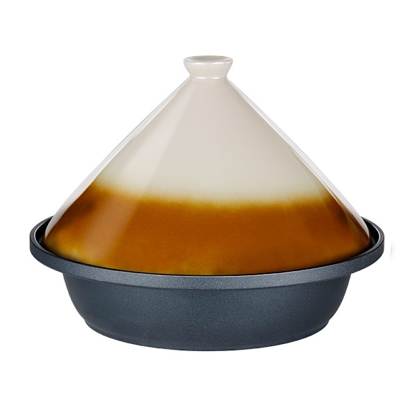 Tajine / tagine-pande med keramisk låg, 2,5 liter og 30 cm i di