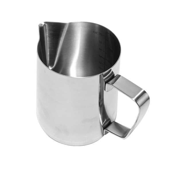 Mjölkskumningskanna 600 ml med måttskala / rostfri mjölkkanna m