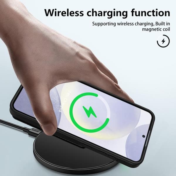 Kortholder og stativ med magnet til Samsung Galaxy S24 - Sort