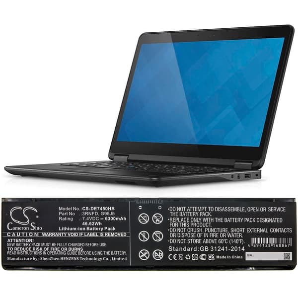 Laptopbatteri 6300 mAh til Dell Latitude E7250 / E7440 / E7450