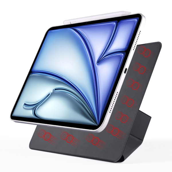 Keinonahkakotelo jalustalla ja magneeteilla iPad 10. Gen 10.9 2