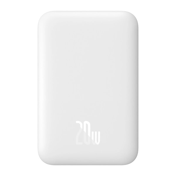 Baseus tehopankki 6000mAh 20W MagSafe langattomalla latauksella Valkoinen