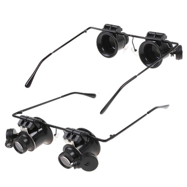 Forstørrelsesglas x20 med LED-belysning