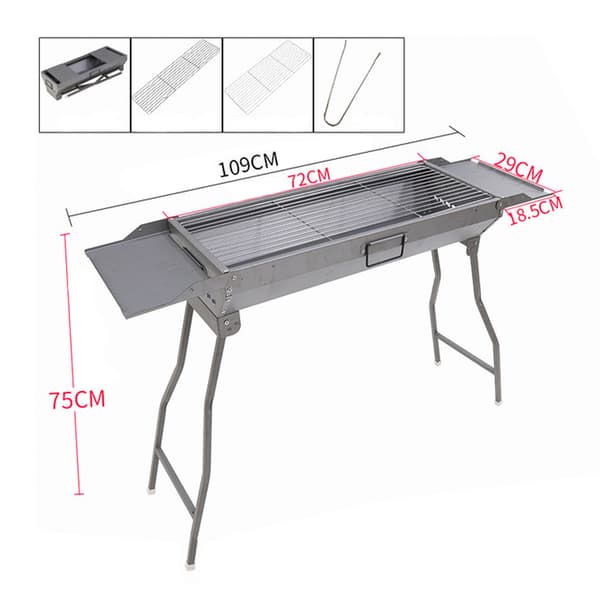 Sammenklappelig kulgrill / transportabel campinggrill / udendør