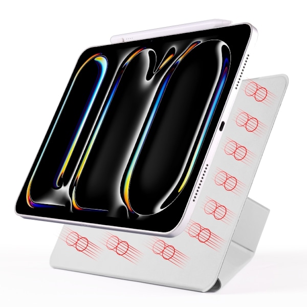 Keinonahkakotelo jalustalla ja magneeteilla iPad Pro 13 2024 -
