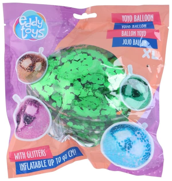 Glitterballon 90 cm / stor ballon med glitter / festballon til