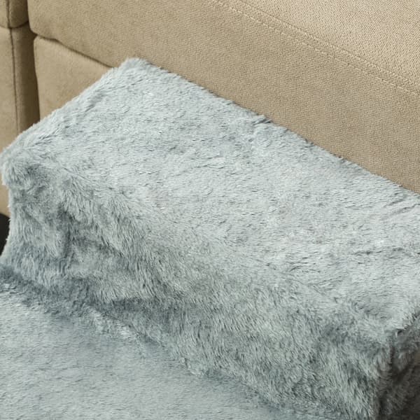 Hundtrappa med 3 steg - ljusgrå / hundtrappa för soffa / säng