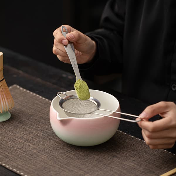 Matcha-tesæt / 7-delt matcha-sæt i farveovergang / matcha-sæt m