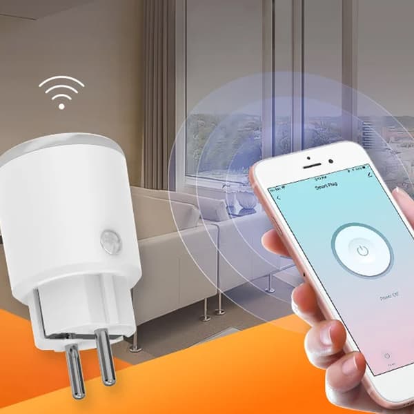 Smart plug med Zigbee, energimätning och röststyrning, 16A, kom
