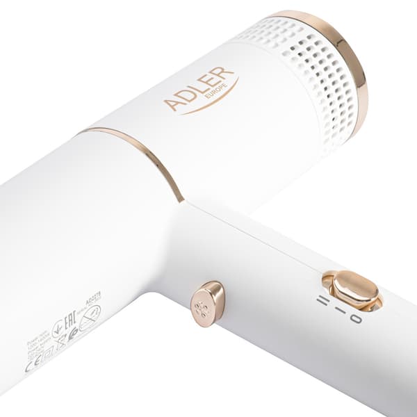 Adler Hårtørrer 1400 W – Hvid / Hårtørrer med ionisering / Hårt