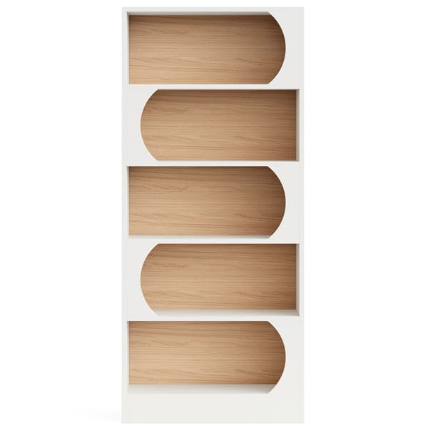 Bokhylla med 5 plan 180x80cm - Vit