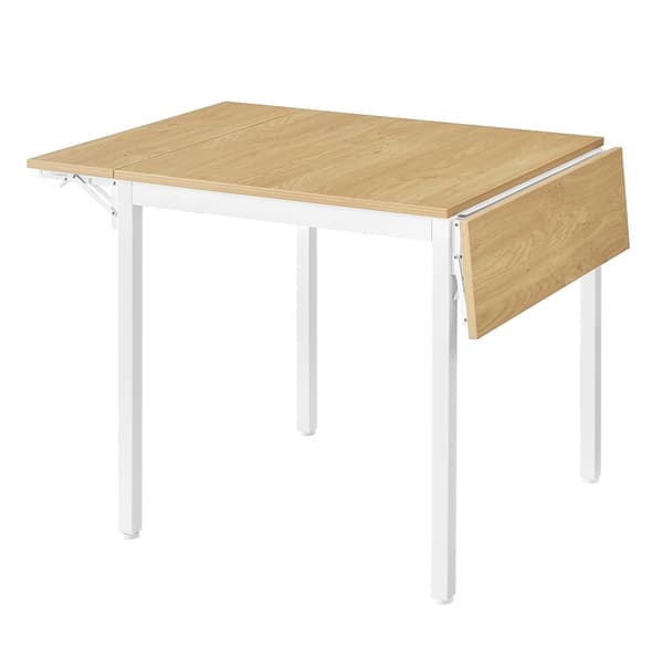 Hopfällbart matbord för 4 personer - Natur/Vit / Klaffbord för