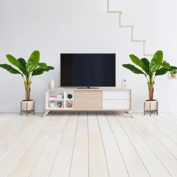 Kunstige bananbladsplanter 2 stk / tropiske kunstige planter 10