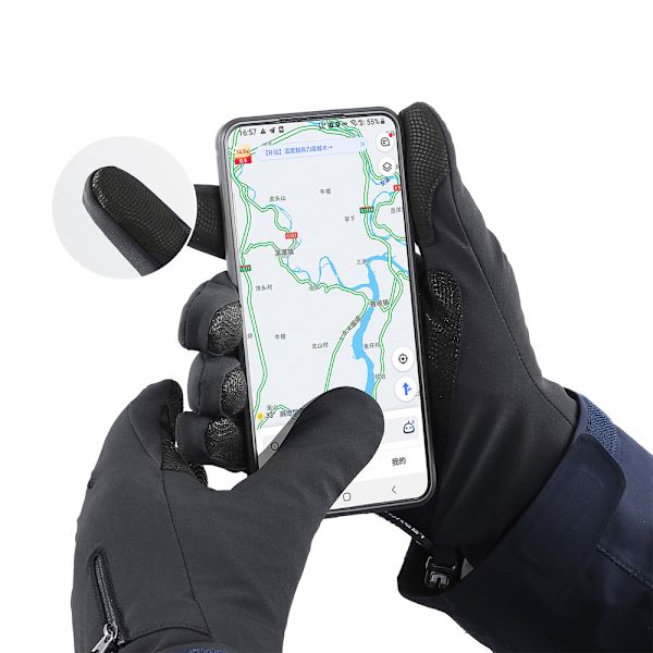 Sporttiset Touch Talvikäsineet  L - Musta