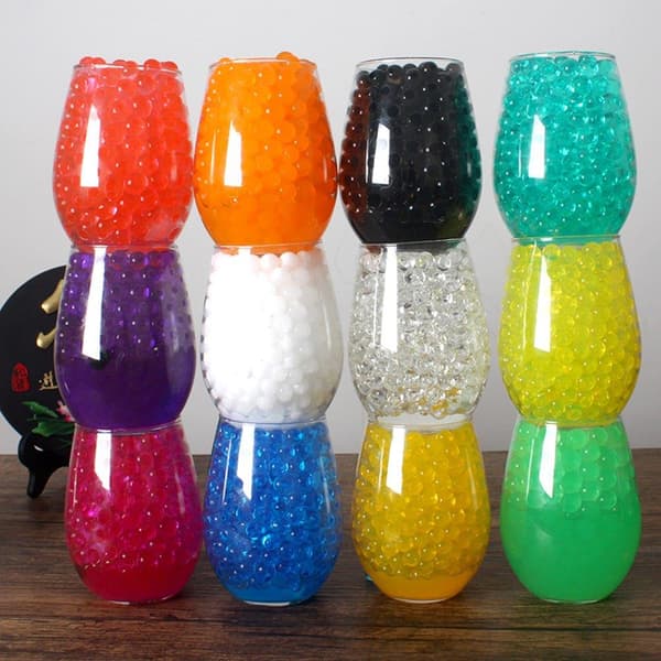 Vattenpärlor 600 st / blå vattenkulor / hydrogelkulor / gelkulo
