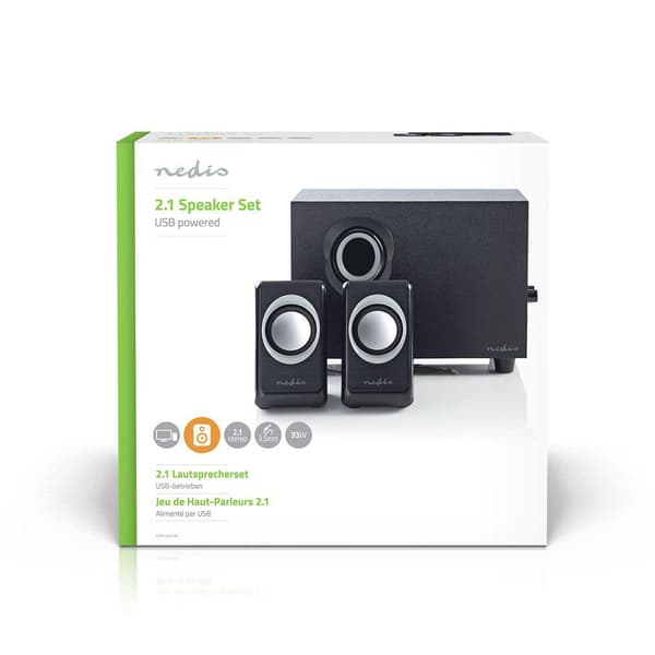 PC-högtalare 2.1 / datorhögtalare med subwoofer / USB-högtalare
