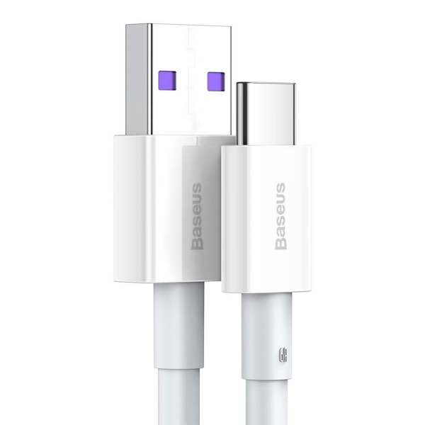 Baseus USB - USB-C 2,0 m 66 W - Hvid