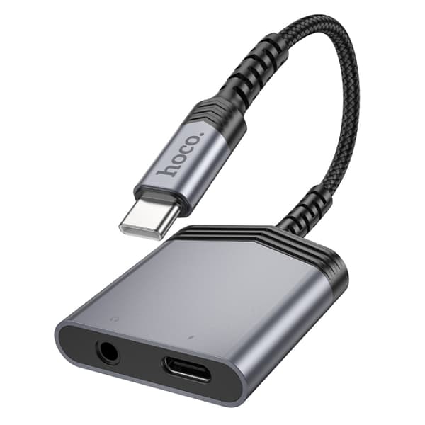 USB-C-adapter 1xUSB-C til 1XUSB-C og 3,5 mm-stik