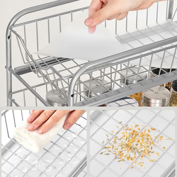 Diskbänksförvaring 2-pack / utdragbar skåpförvaring / köksförva