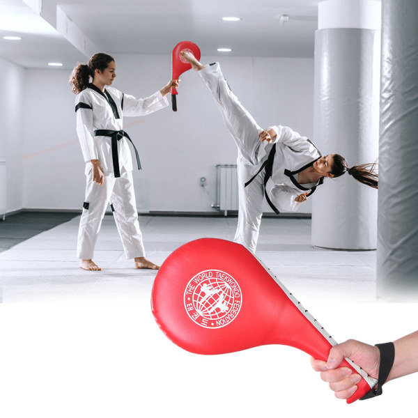 Taekwondo sparkkudde – dubbel sparkmitt i slitstarkt PU-läder