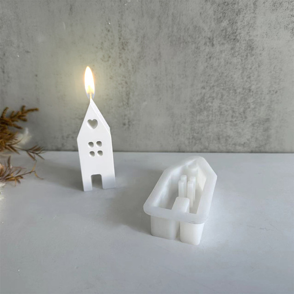 Silikonform till Ljus 12,5cm - Hus