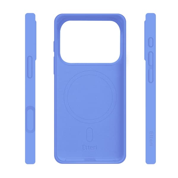 Etteri MagSafe-cover til iPhone 17/18 Pro Max – Lysblåt / Silik