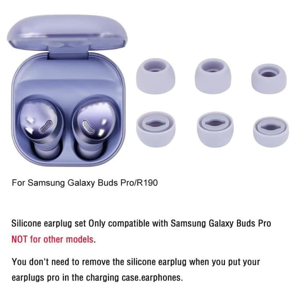 Silikoneørepropper til Galaxy Buds Pro/R190, 3 par i størrelser