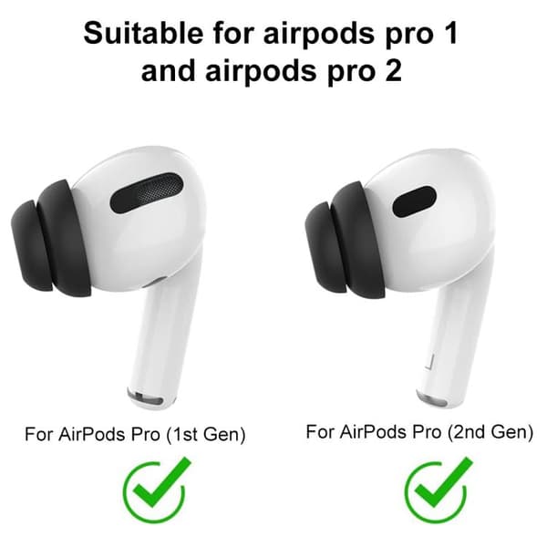 Støjreducerende ørepropper til AirPods Pro 1–2, 3 par i størrel
