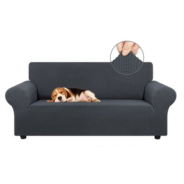 Elastisk sofabetræk 180-240cm - Mørkegrå