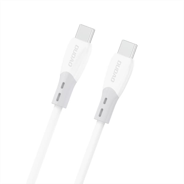 Dudao USB-C-kaapeli 60W USB-C - USB-C 1m - Valkoinen