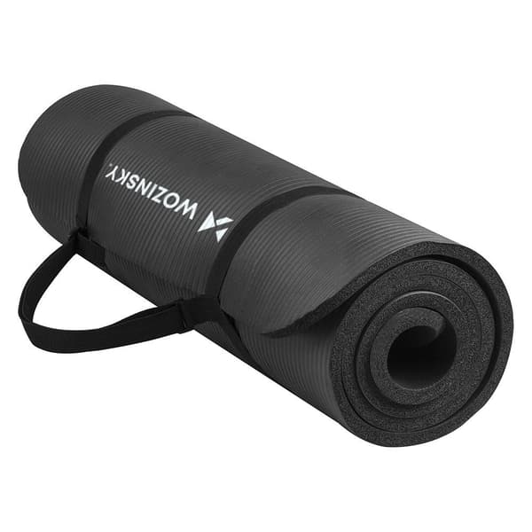 Wozinsky Yogamåtte 181 x 63 x 0,9 cm - Sort