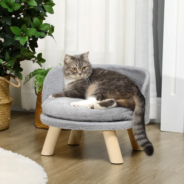 Hævet seng med vaskbar pude til katte og små hunde / kæledyrsse