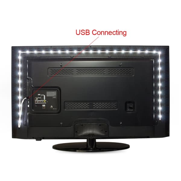 USB-drevet tv-lys 5 meter - varm hvid