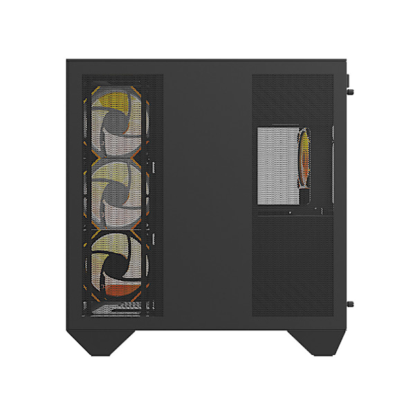 Darkflash DY470 computerchassis med 4 ARGB-blæsere - sort