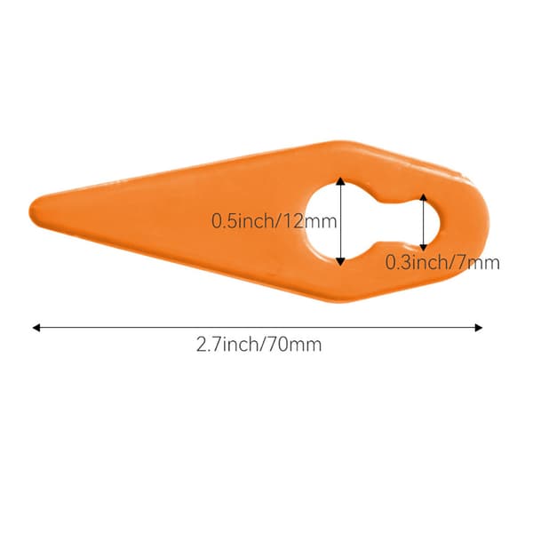 Trimmeknive i plast 70 mm - 50 stk