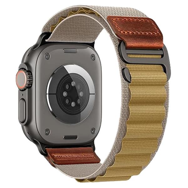 Nylonurrem til Apple Watch 44/45/46/49 mm – Wheat / Alpina Loop