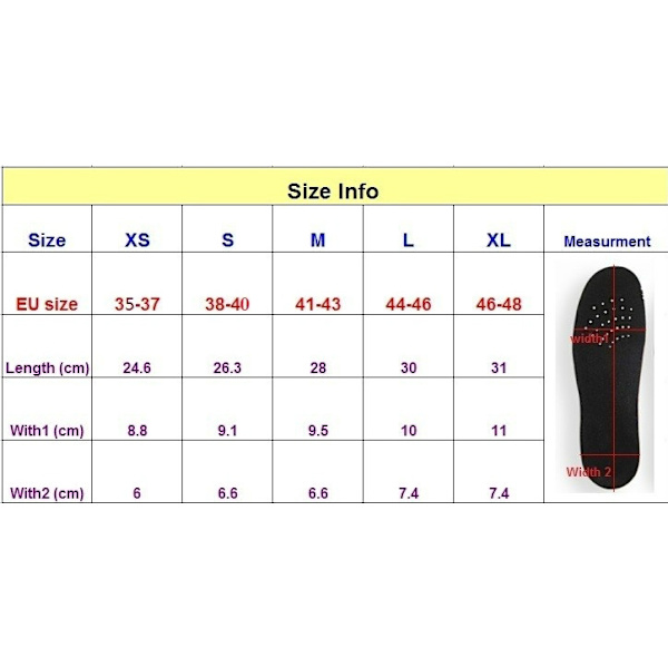 Ortopediska inlägg sula - Storlek 34-37