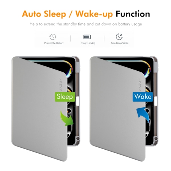 Keinonahkakotelo jalustalla iPad Air 11 2024 / Air 10,9 2022 -