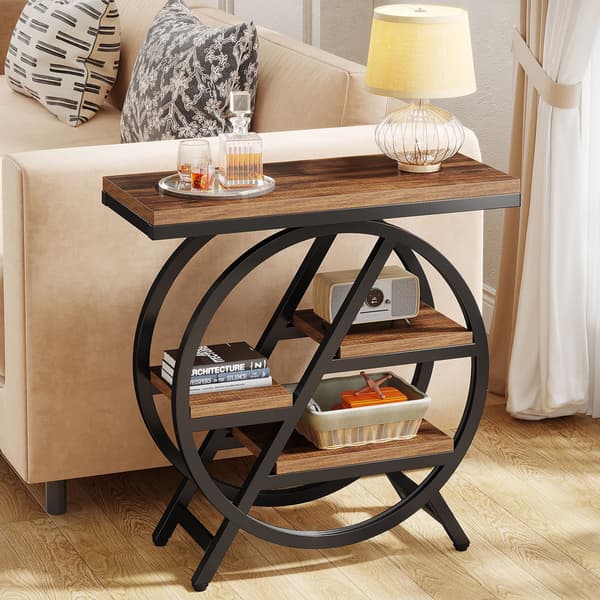 Smalt sidebord 65×30×66,5 cm / aflastningsbord med 4 niveauer /