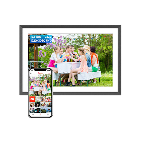 Arzopa älykäs valokuvakehys 15,6" Full HD -näytöllä ja 32 GB mu