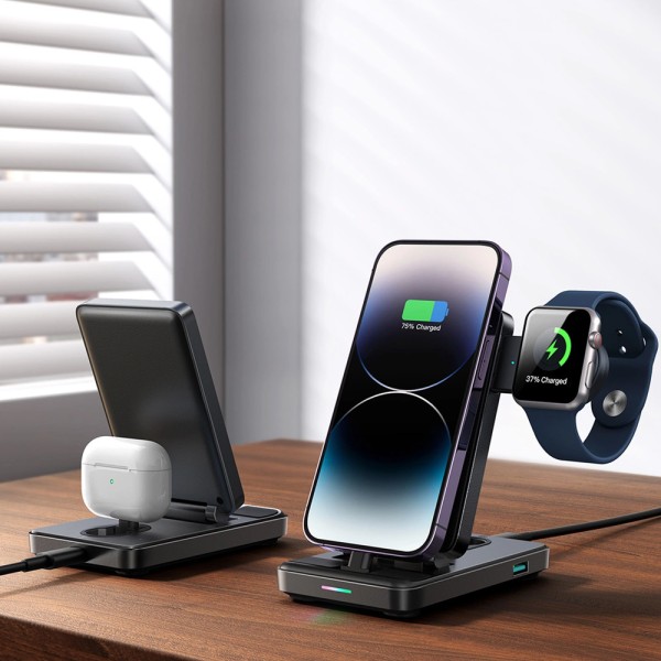 Joyroom 4-i-1 opladningsstation til iPhone, AirPods og Apple Wa