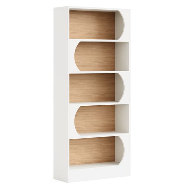 Bokhylla med 5 plan 180x80cm - Vit