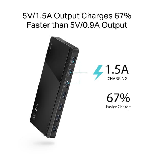TP-LINK UH700 USB 3.0-hubb / 7-portars USB-hubb med strömadapte