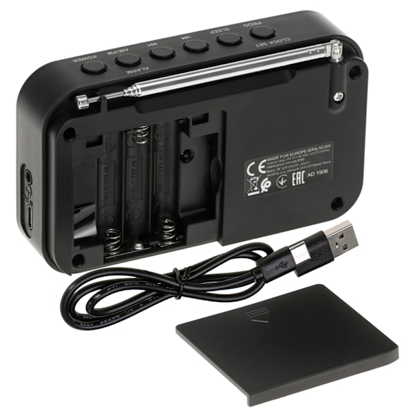 Adler FM-radio med PPL og LCD-display