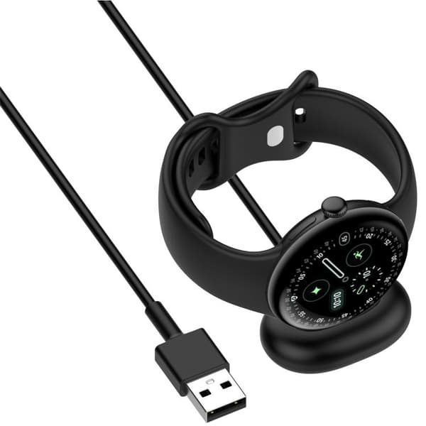 Laddkabel USB 1m för Google Pixel Watch 4 - Svart / Magnetisk l