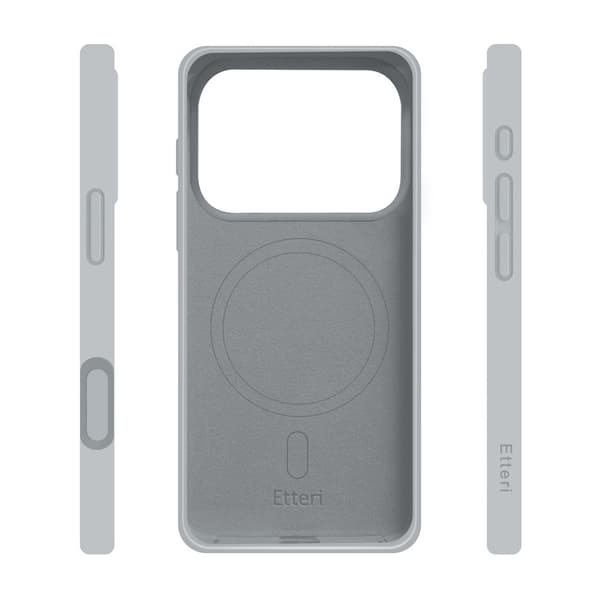 Etteri silikone MagSafe-etui til iPhone 17/18 Pro Max – Sølv /