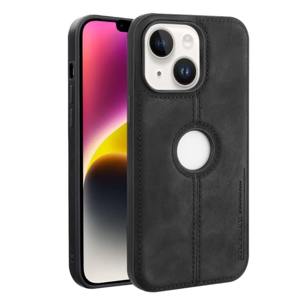 Keinonahkainen kuori iPhone 14 Plus - Musta