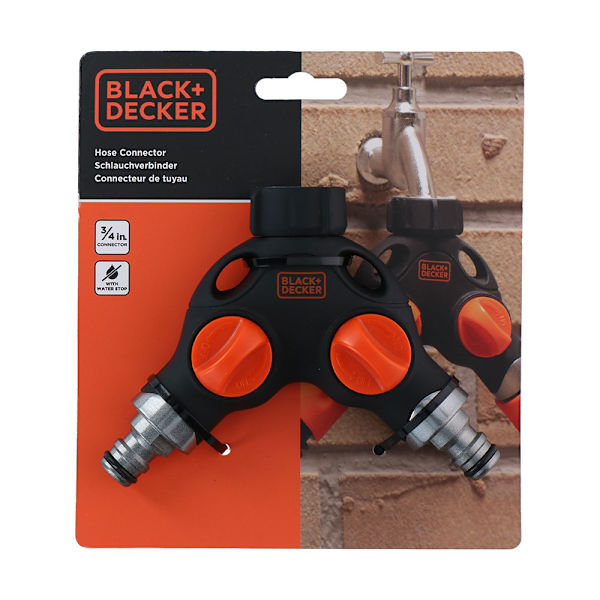 Tvåvägskran 3/4" med vattenstopp från Black+Decker